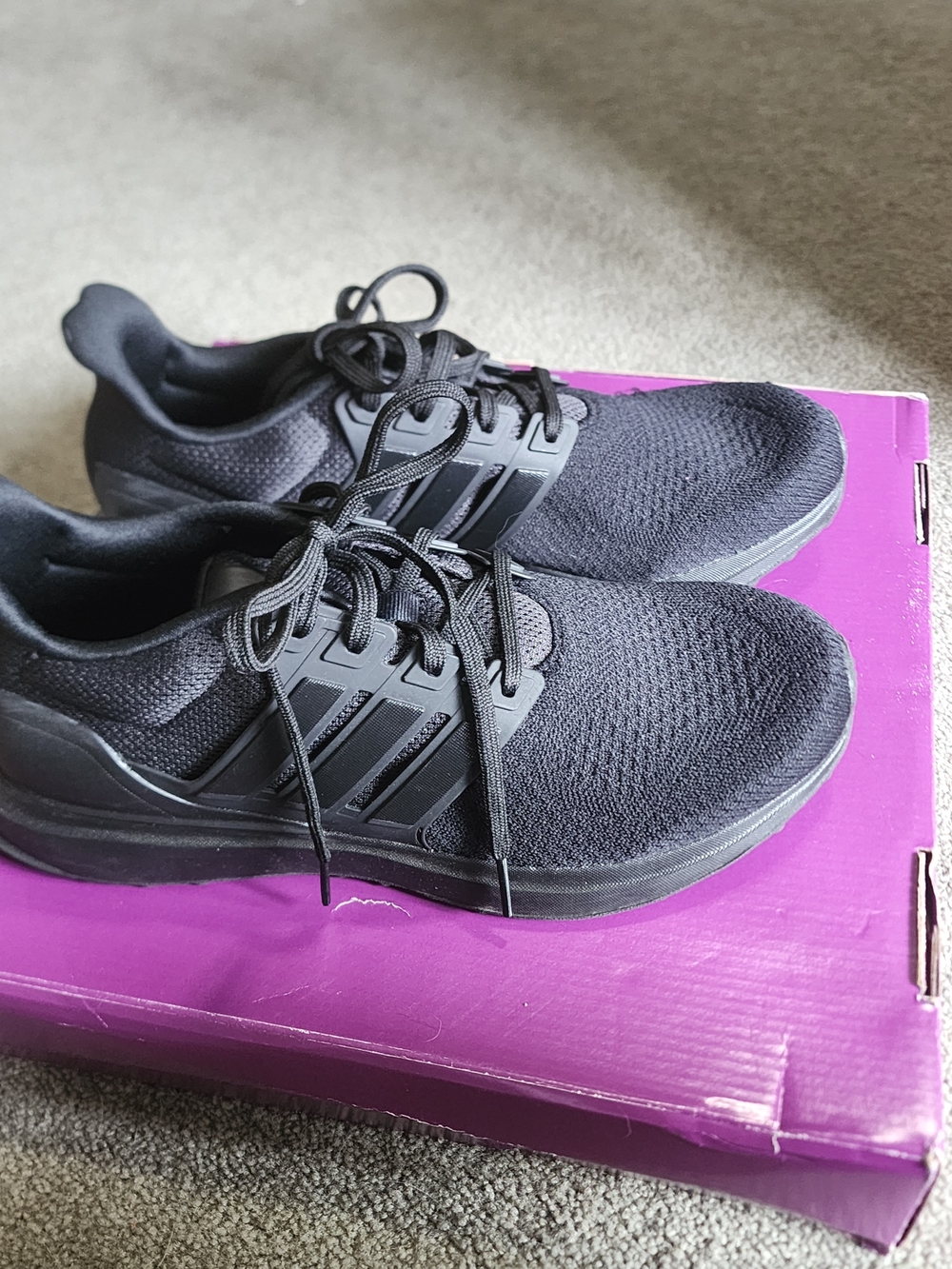 adidas Black Athletic Sneakers with Lace-Up Design